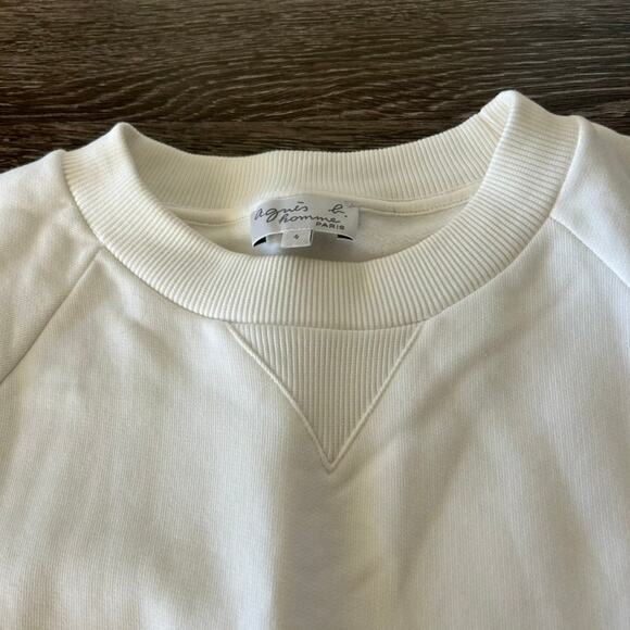 Agnès b. HOMME JOKO Artist Sweatshirt White Cityscape Skateboard Graphic 4 / XXL - Picture 9 of 12